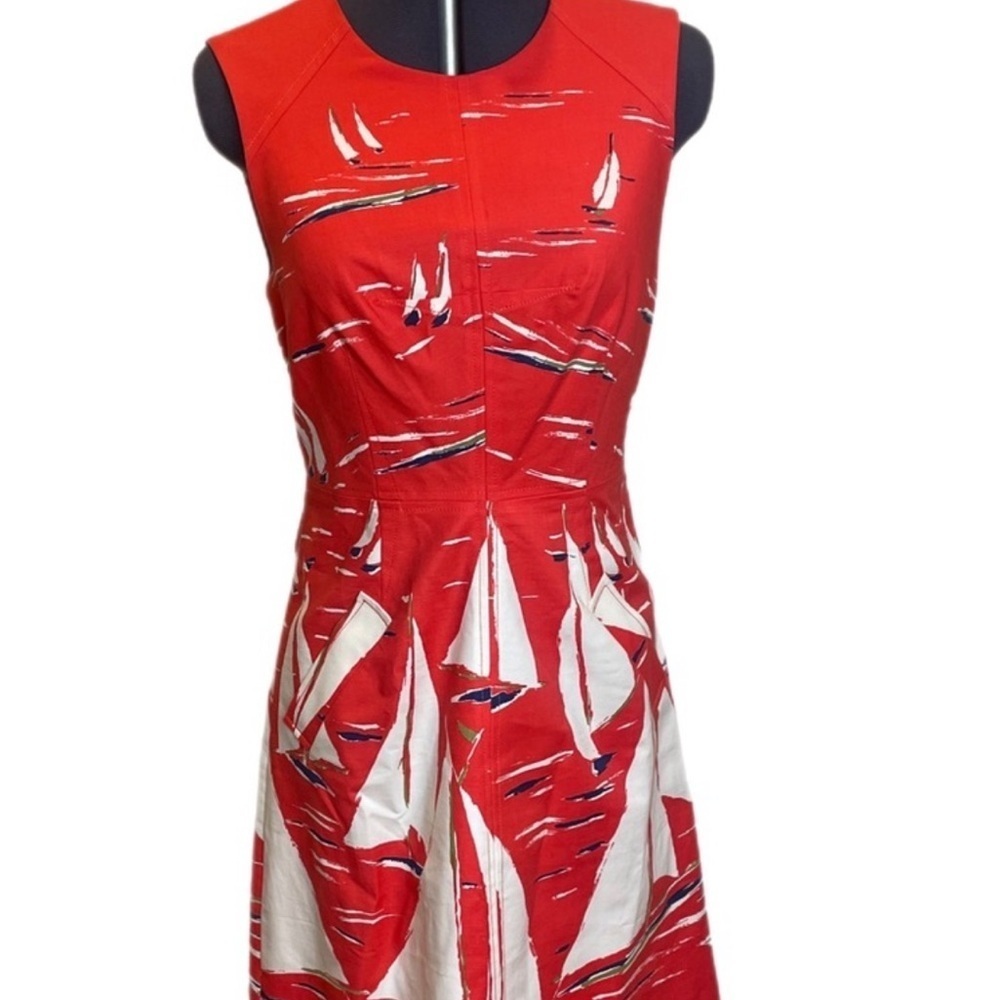 Mauve red and pink Sheath Mini Dress Sleeveless Crew Neck size 2 - Picture 2 of 10